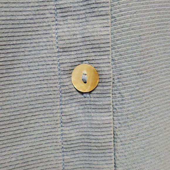 100% SILK Tristan & Iseut Silk Blue Blouse Shirt - Picture 6 of 9